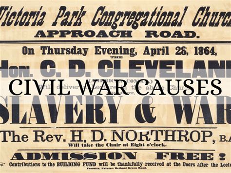 Civil War Causes By Madison Meyer