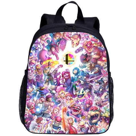 Super Smash Bros Toddler Backpack Cartoon Style Little Baby School Bag