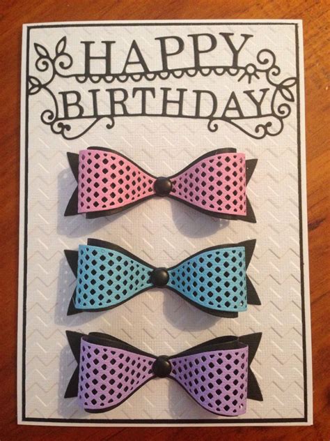 Female Birthday Card Bows Birthday Cards For Women Handmade Card
