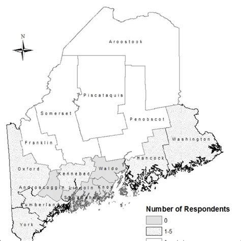 1 Map Of Maine Showing Countywide Representation Of Respondents