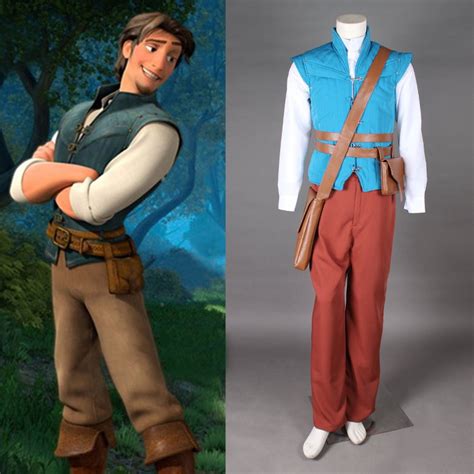 Cosplaydiy Mens Costume Tangled Prince Flynn Rider Cosplay Costume For