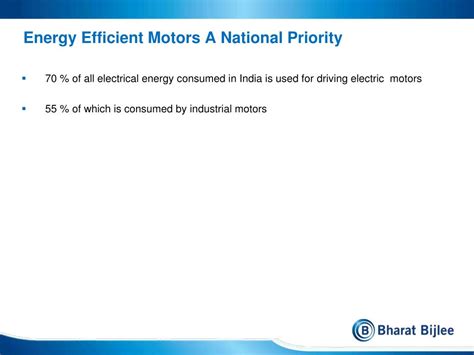 Ppt Design And Technologies For Energy Efficient Motors Powerpoint