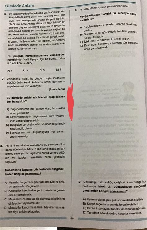 6 sınıf Türkçe Cümlede Anlam Eodev com
