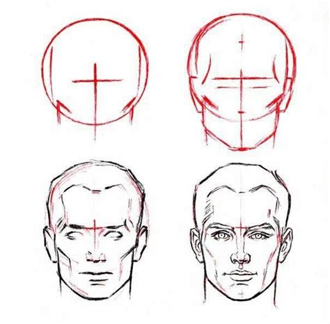 How To Draw A Man Face Easily Nesecale Thiptin