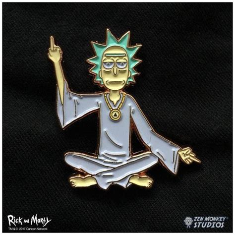 Zen Monkey Spiritual Leader Rick Rick And Morty Enamel Pin