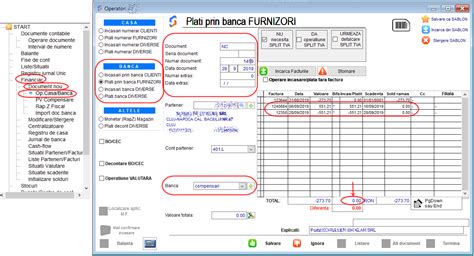 Compensare Facturi Storno Softpro