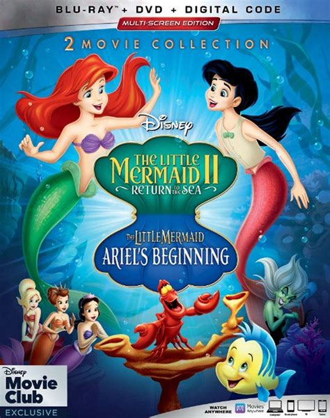 The Little Mermaid Ii Ariels Beginning 2 Movie Collection Blu Ray