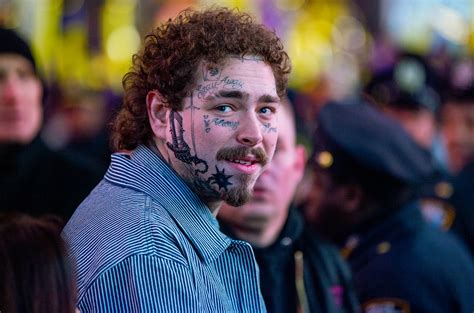 Post Malone Sports New Face Tattoo On New Year S Eve See The Pics Sexiezpicz Web Porn