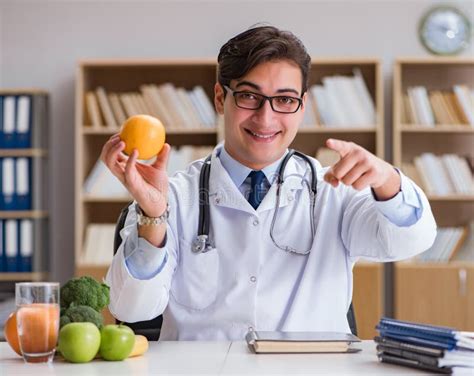 Scientist Studying Nutrition In Various Food Stock Image Image Of
