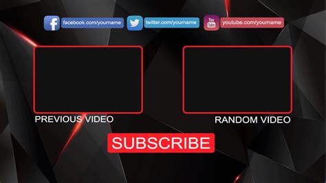Free Youtube Outro Template Psd By Agd Eklipsal