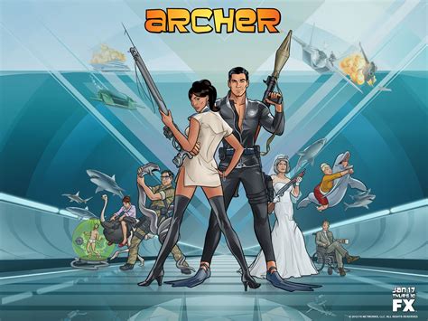 Archer Tv Show Cartoon Tv Series Lana Kane Sterling Archer Wallpaper