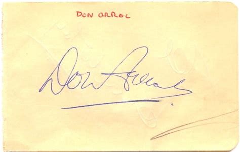 Don Arrol Joe Henderson Signed Autograph Album Page 1960s English