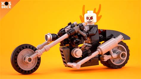 Lego Ghost Rider Motorbike Motorcycle Part 2 Tutorial Youtube