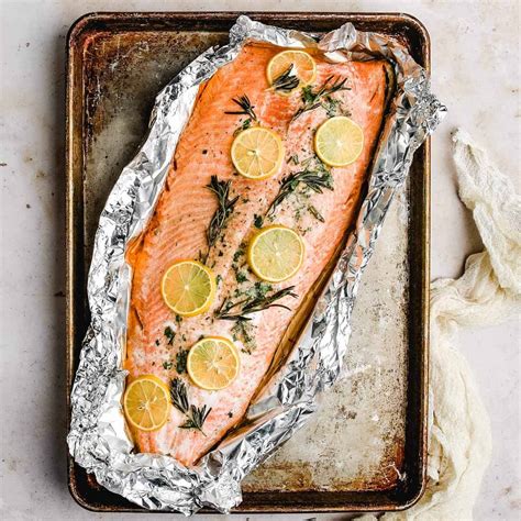 Lemon Herb Baked Salmon 30 Minute Meal Healthy Little Peachhealthy