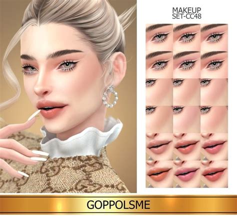 Gpme Gold Makeup Set Cc48 Goppolsme Makeup Set Sims 4 Cc Makeup
