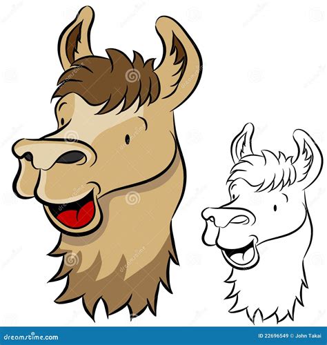 Llama Face Stock Vector Image Of Smiling Graphic White 22696549