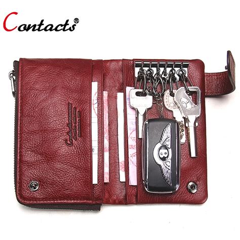 Zippy card case holder comparison | coach, kate spade, michael kors, tory burch. CONTACT'S Genuine Leather Key Wallet Women Key Holder ...
