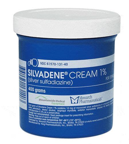 Silvadene Cream 1 400 Grams Burns Cream Wound Care