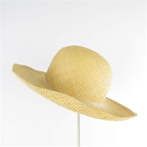 Vintage 1980s Wide Brim Straw Hat By Eaton Gem