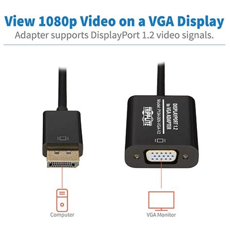 Buy Tripp Lite Displayport To Vga Active Adapter Video Converter Dp