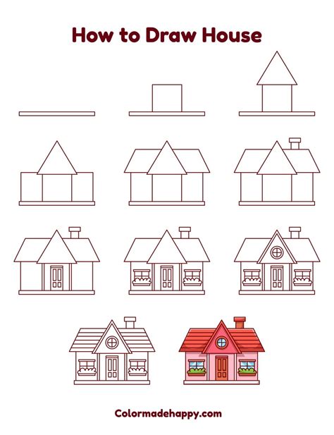 How To Draw A House Step By Step