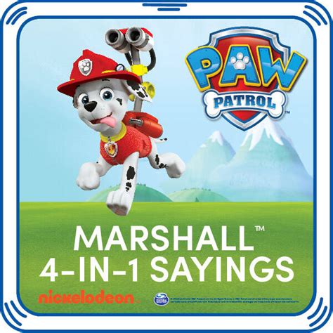 Paw Patrol Marshall 4 In 1 Sayings