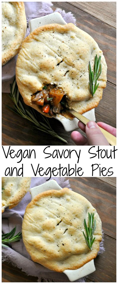 Vegan Savory Stout And Vegetable Pies Recipe Vegetable Pie Vegan