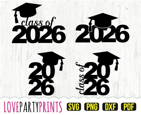 Class Of 2026 Svg Dxf Png Pdf Graduation 2026 Svg Etsy Australia