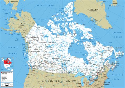 Detailed Map Canada Map Of Canada Wallgz