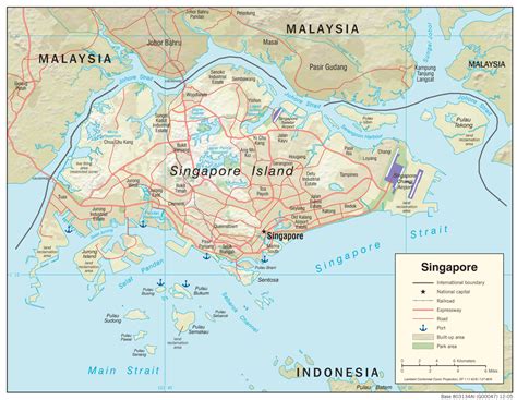 Geographic Map Of Singapore Countryreport