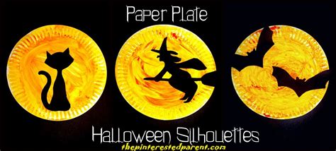 Halloween Paper Plate Silhouette Crafts The Pinterested Parent
