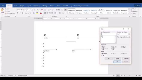Signature Lines In Microsoft Word Youtube