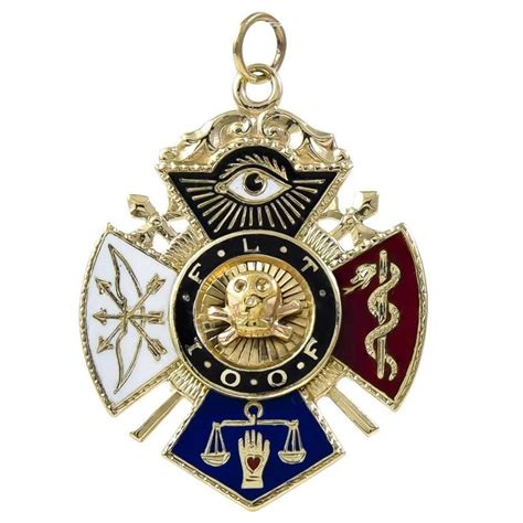 1929 Masonic Enamel Gold Medal Gold Enamel Masonic Medals