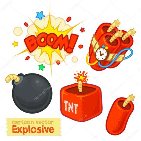 When you buy this video clip. Cartoon Vector Explosive ( Bomb, Dynamite ) — Stock Vector ...