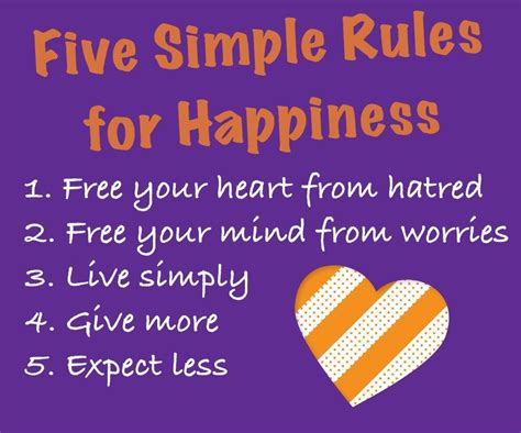 Five Simple Rules For Happiness Smile Simple Rules Live Simply