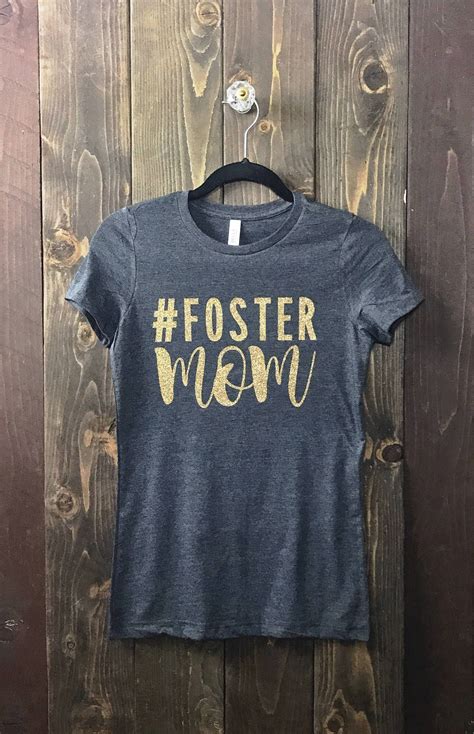 Gold Glitter Fostermom Tee Foster Mom Foster Mom Shirt Mom Shirt