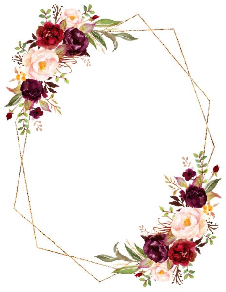 Download 35 Geometric Flower Design Wedding Invitation