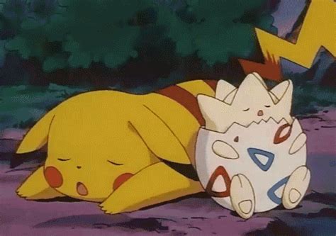  Pikachu Pokemon Tired Animated  On Er