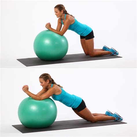 How To Do The Kneeling Ball Roll Out Ab Exercise Ps Fitness