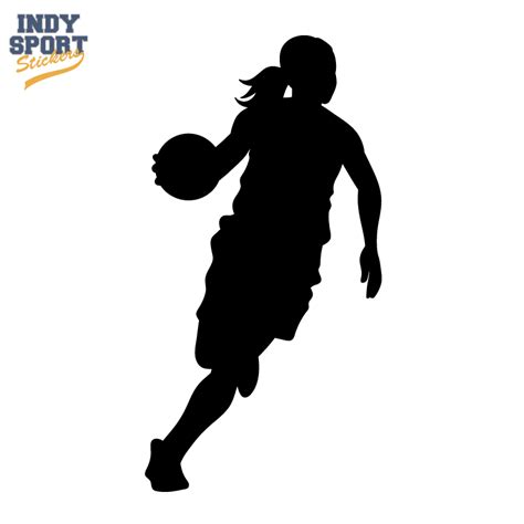 Download female basketball player silhouette and use any clip art,coloring,png graphics in your website, document or presentation. Basketball Silhouette Player Girl Decal - Car Stickers and Decals