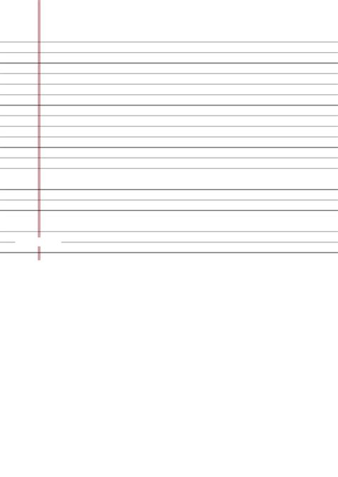 Lined Paper Wide Ruled On Letter Sized Paper In Landscape Orientation