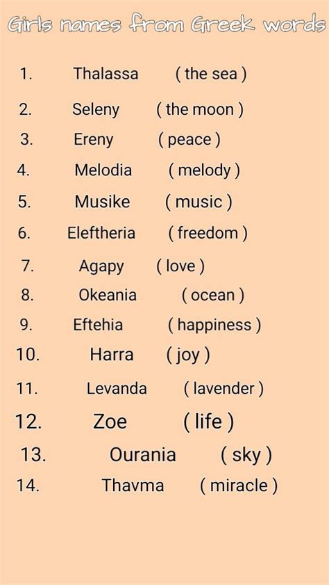 Greek Girl Names You Will Love Greek Words And Meanings Unusual