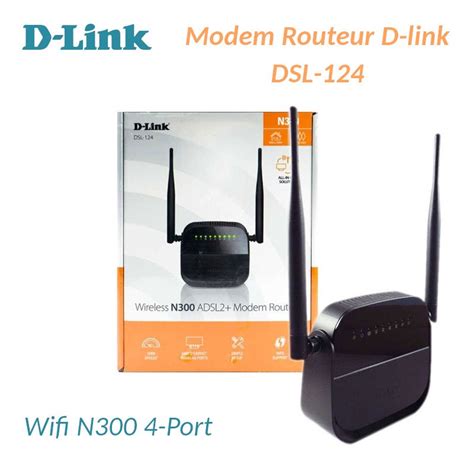 Modemandrouteur D Link Dsl 124 Adsl2 Wifi N300 4 Port Capmicro