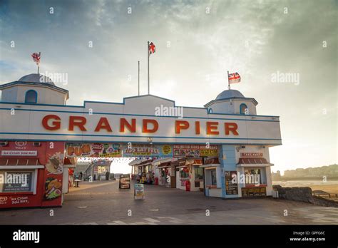 Grand Pier Entrance Weston Super Mare Stock Photo Alamy
