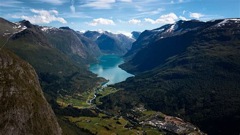 Desktop Wallpapers Norway Lodalen Fjord Valley Nature Mountain