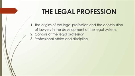 Solution The Origin Of The Legal Profession Ppt Studypool