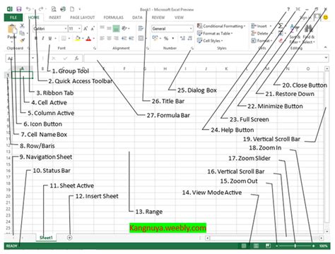 Tampilan Gambar Lembar Kerja Microsoft Excel Putri Ayu Blog