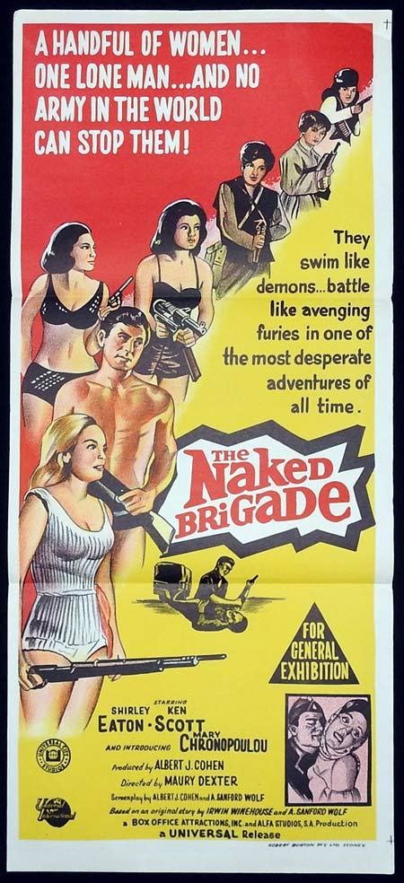 The Naked Brigade Original Daybill Movie Poster Shirley Eaton Ken Scott Moviemem Original