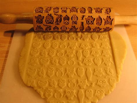 Owls Embossing Rolling Pin Owls Pattern Engraved Rolling Pin Etsy