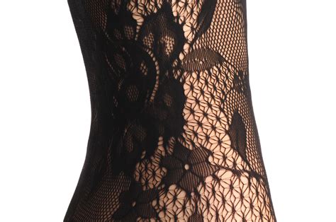 Floral Lace Bodystocking With Straps BS EBay